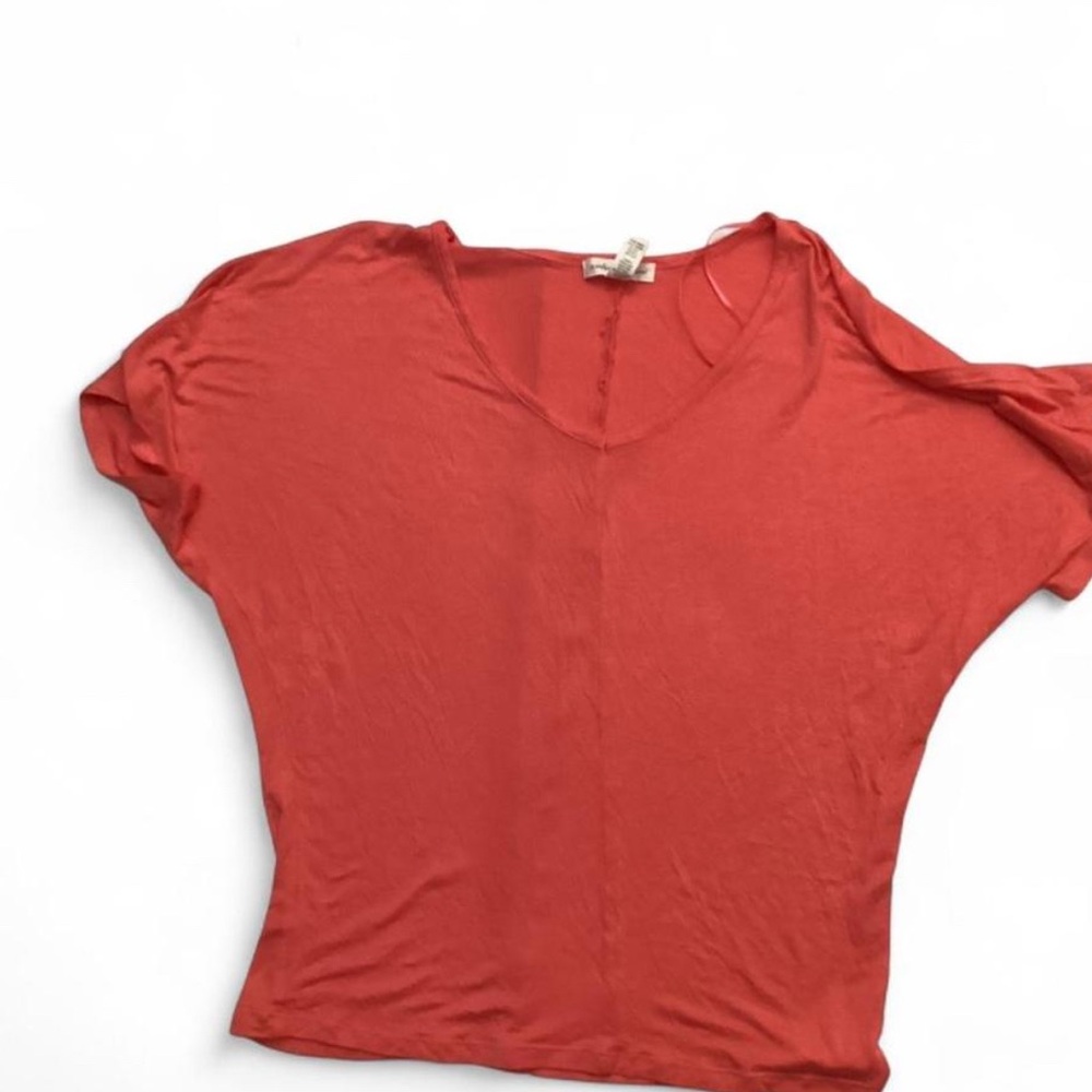 Women's V-Neck Coral Top - Picture 7 of 7